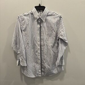 Brooks Brothers 15 1/2‎   32 Blue Plaid Button Up Dress Shirt